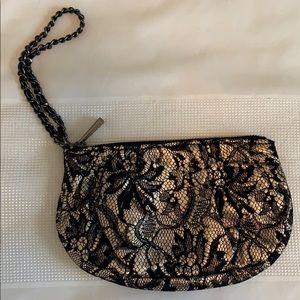 Black & Gold Express Wristlet Lace Overlay